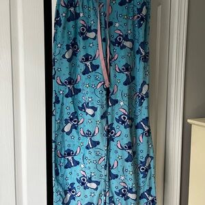 Disney Blue Pajama Bottoms with Cartoon Characters